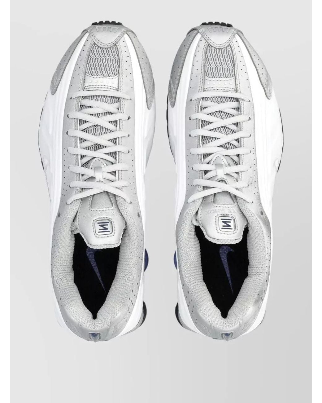 Nike White Shox R4 Low-Top Sneakers