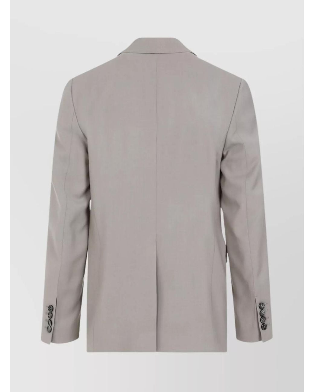 AMI Gray Virgin Wool Single Breasted Blazer for men