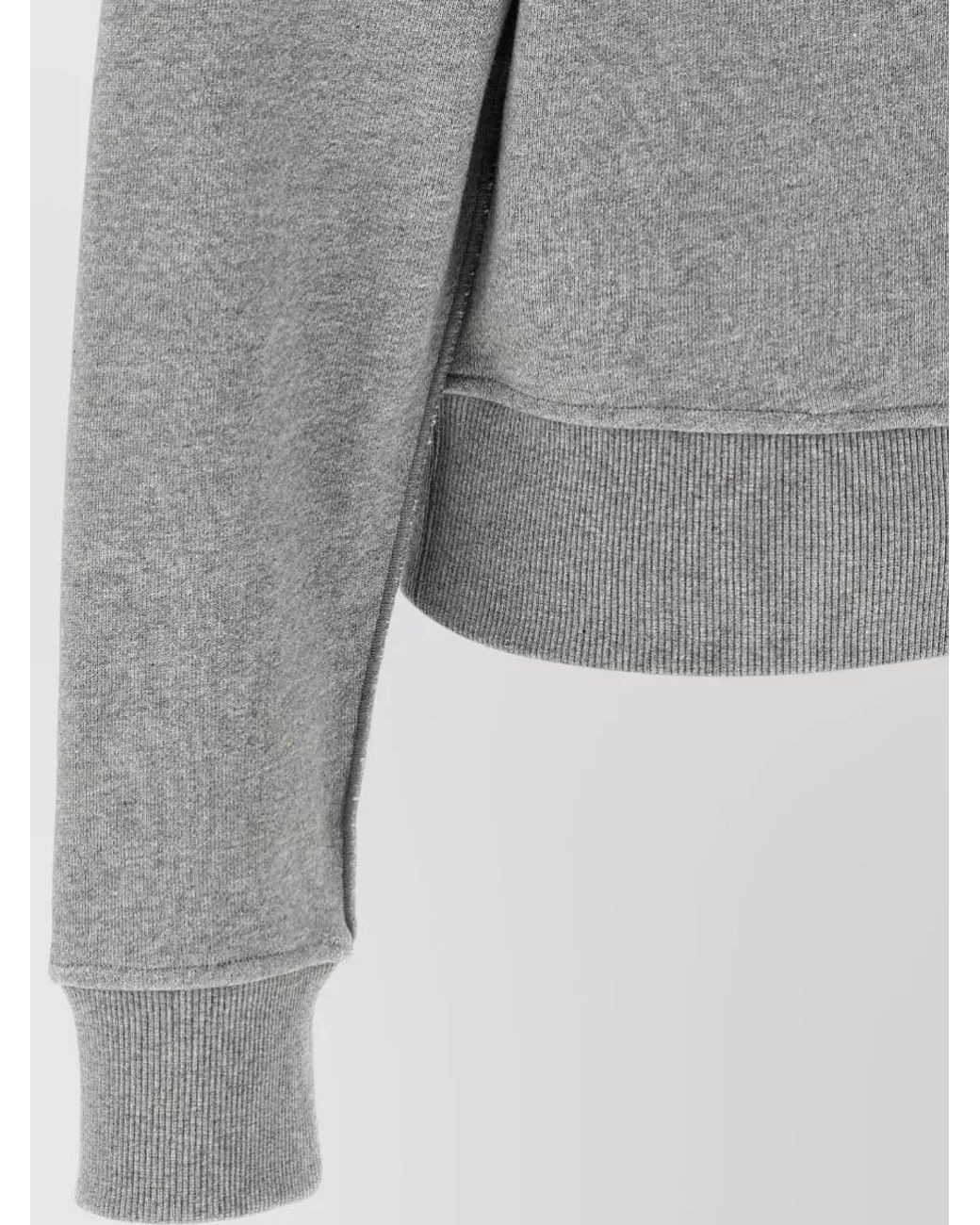 Entire studios Gray Cotton Boxy Crewneck Sweatshirt