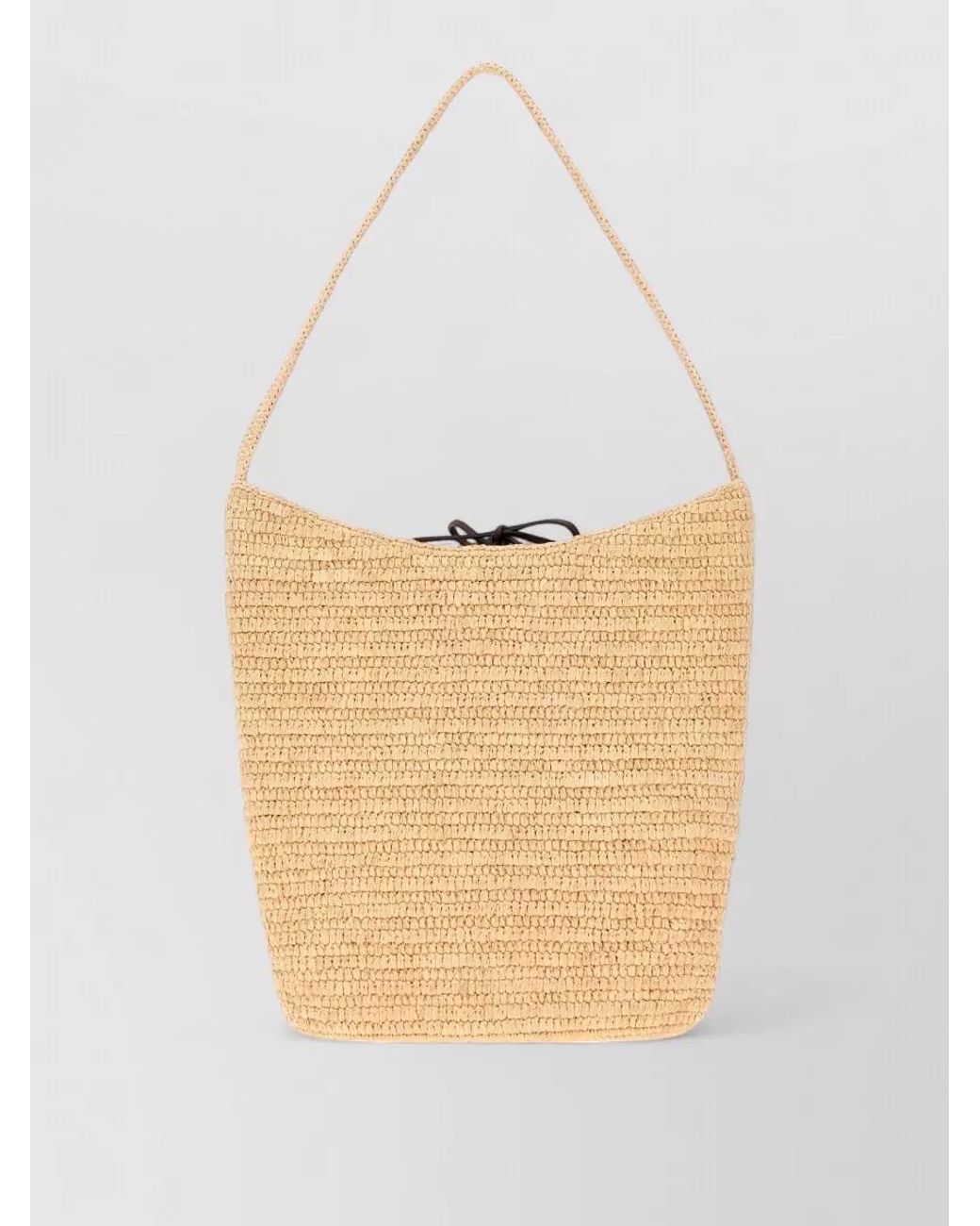 The Row White Raffia Beach Bag