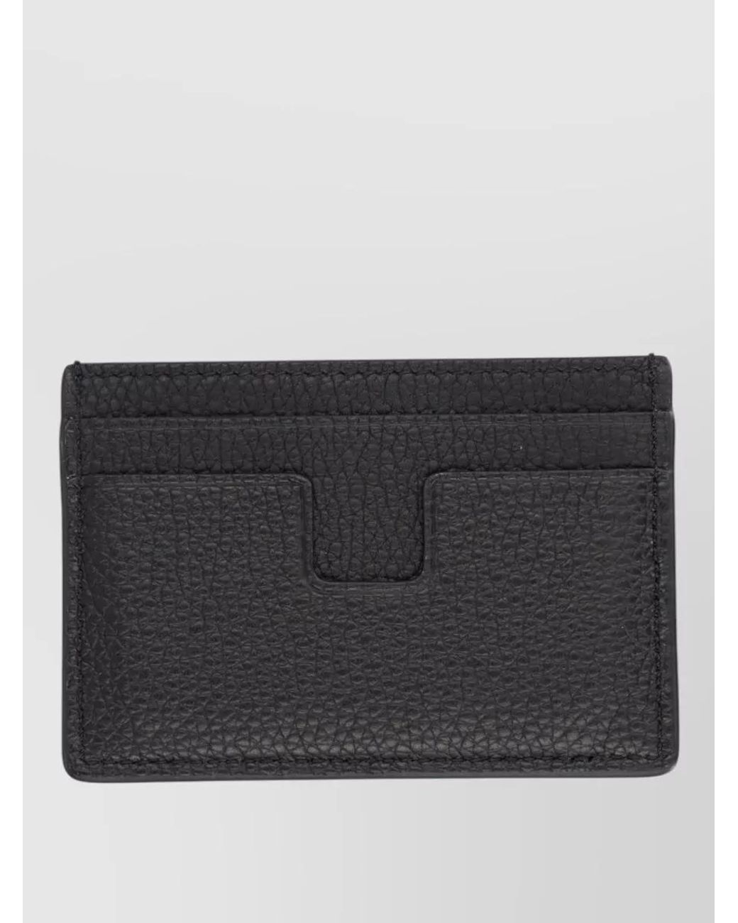 Tom Ford Black Leather Card Holder for men