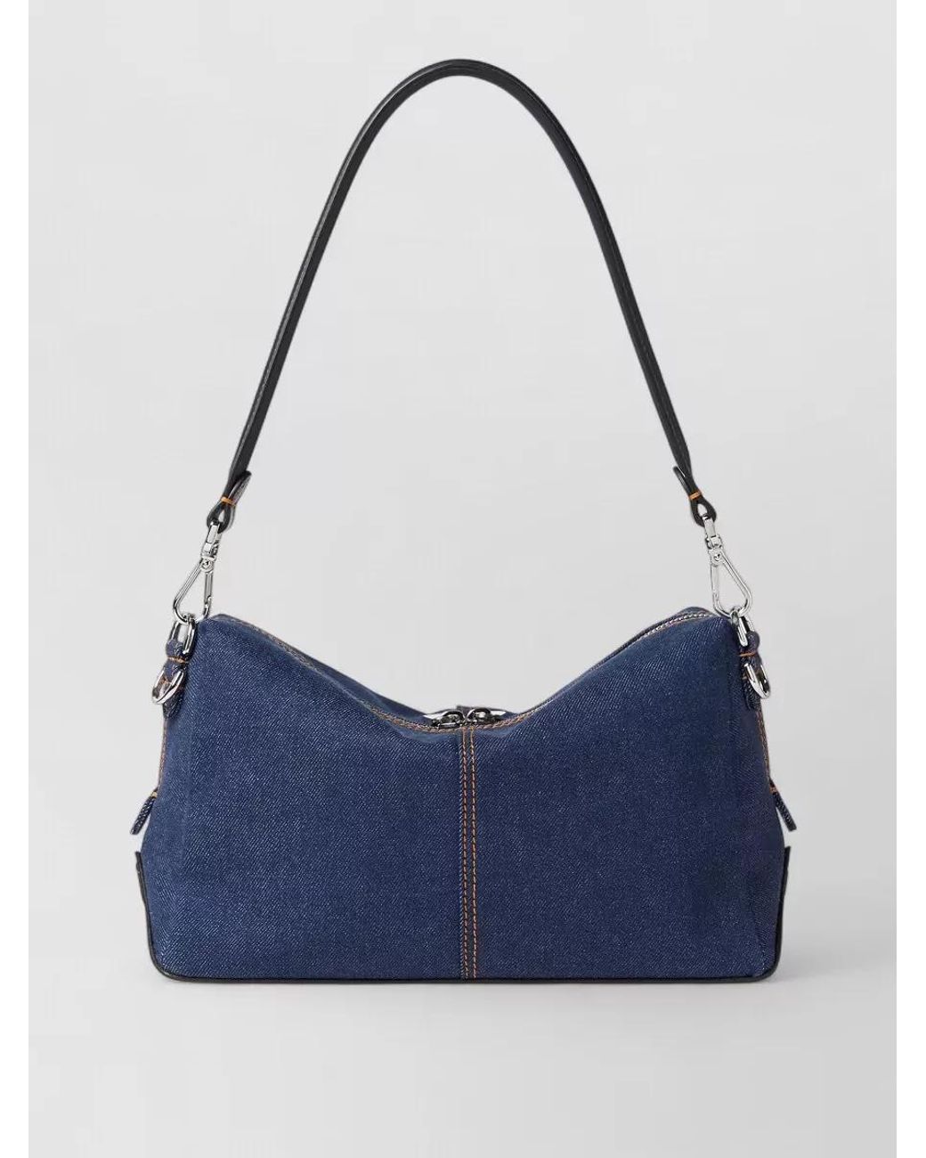 Fendi Blue Leather Medium Crossbody Bag for men