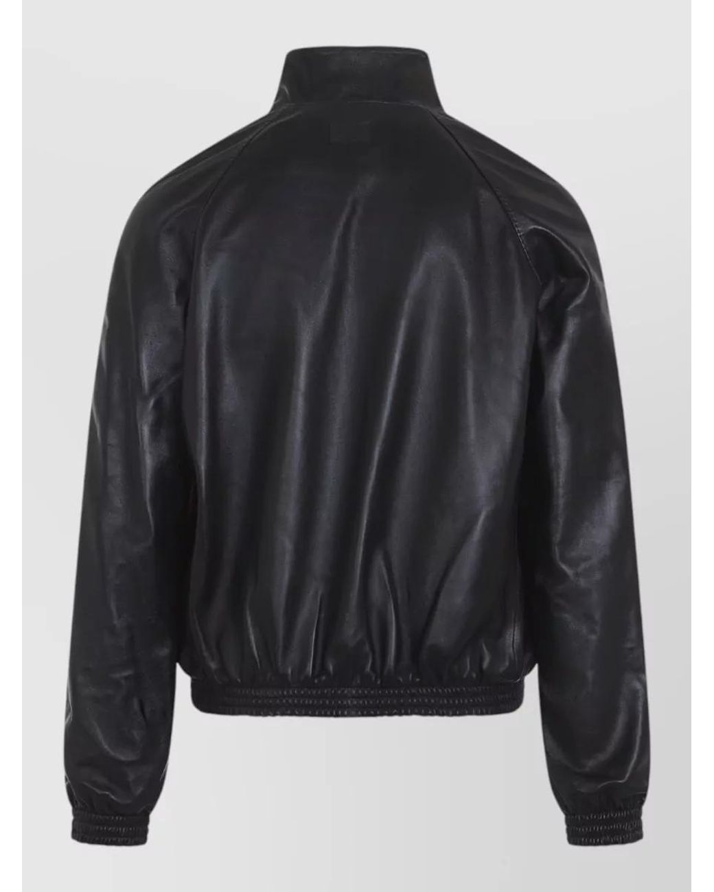 Acne Black Lamb Leather Regular-Fit Bomber Jacket for men