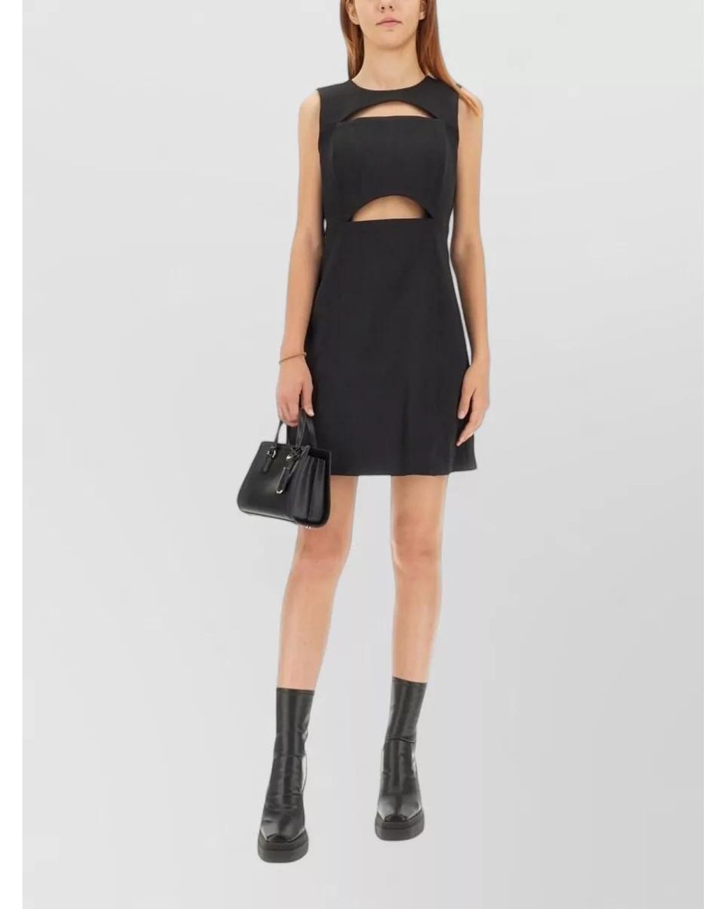 Michael Kors Black Slim-Fit Mini Dress