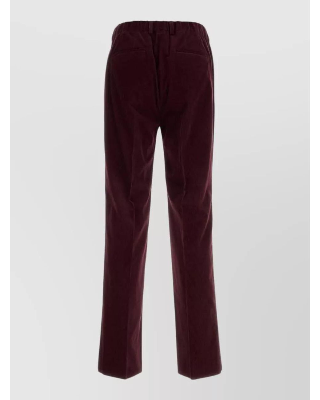 Fendi Red Corduroy Straight-Leg Pants for men