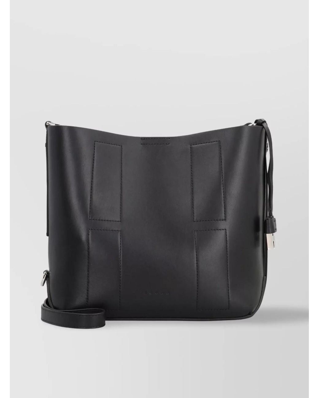 Hogan White Calf Leather Hobo Bag