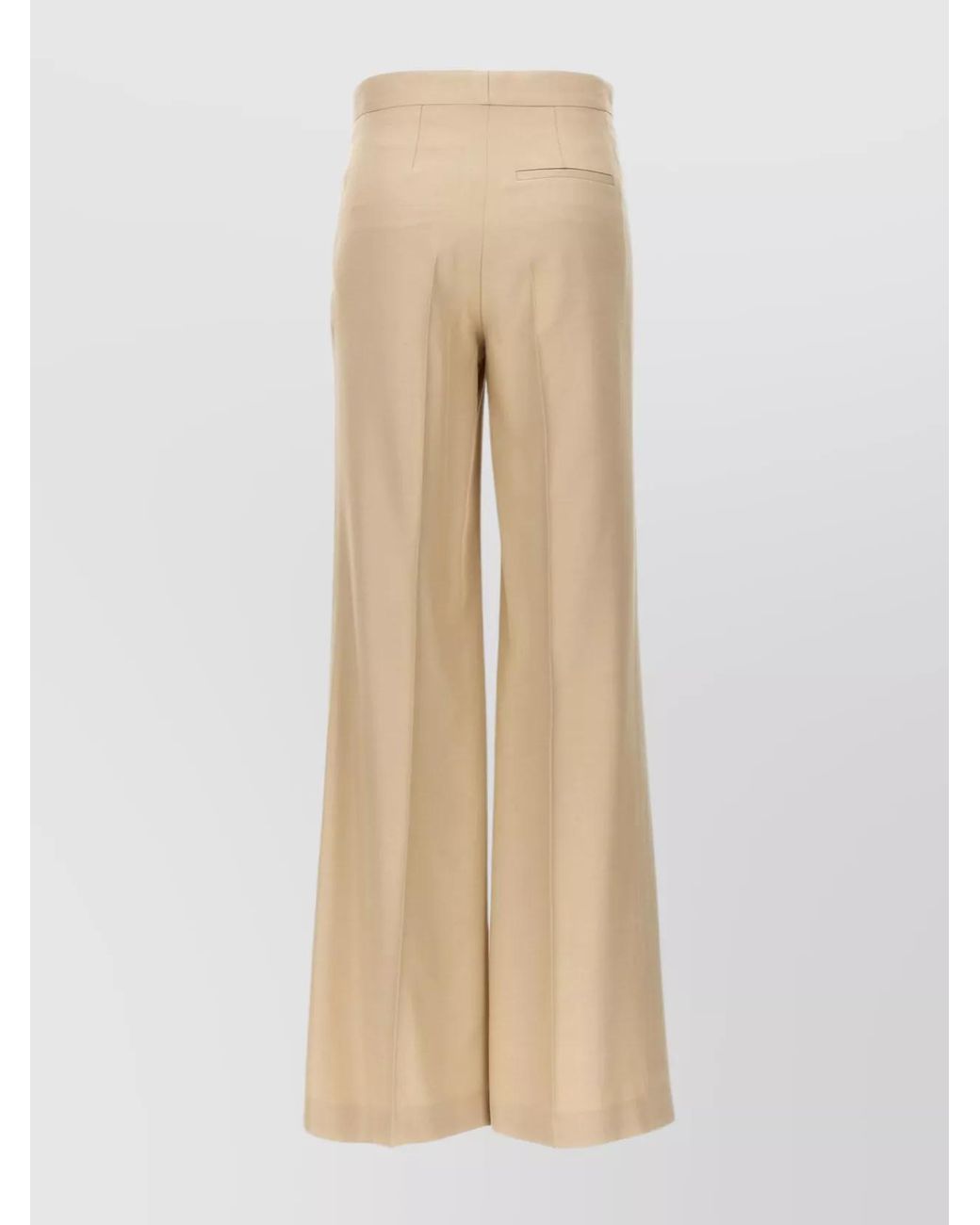 Stella McCartney Natural Flared Wide-Leg Trousers