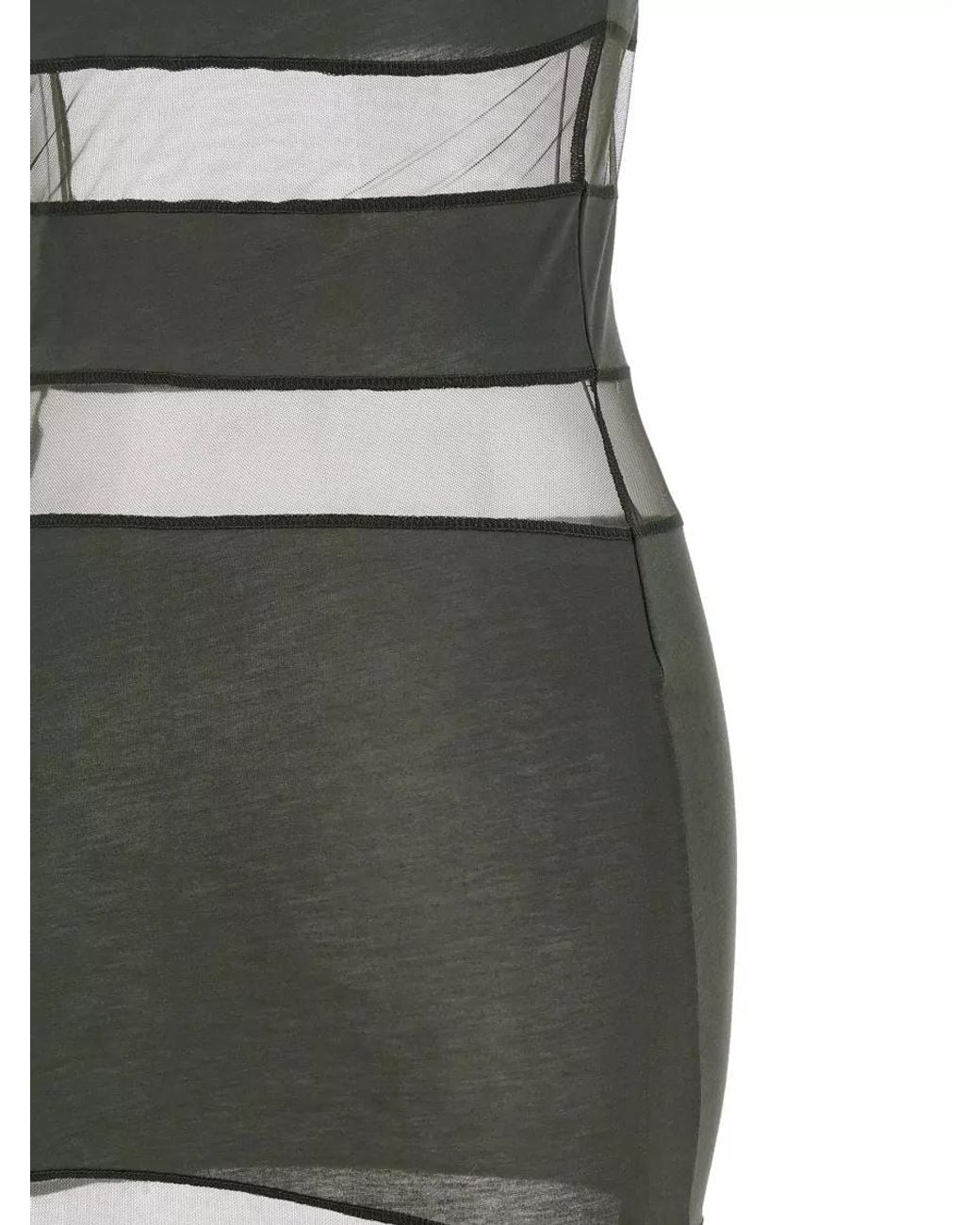 Coperni White Striped Sheer Maxi Dress
