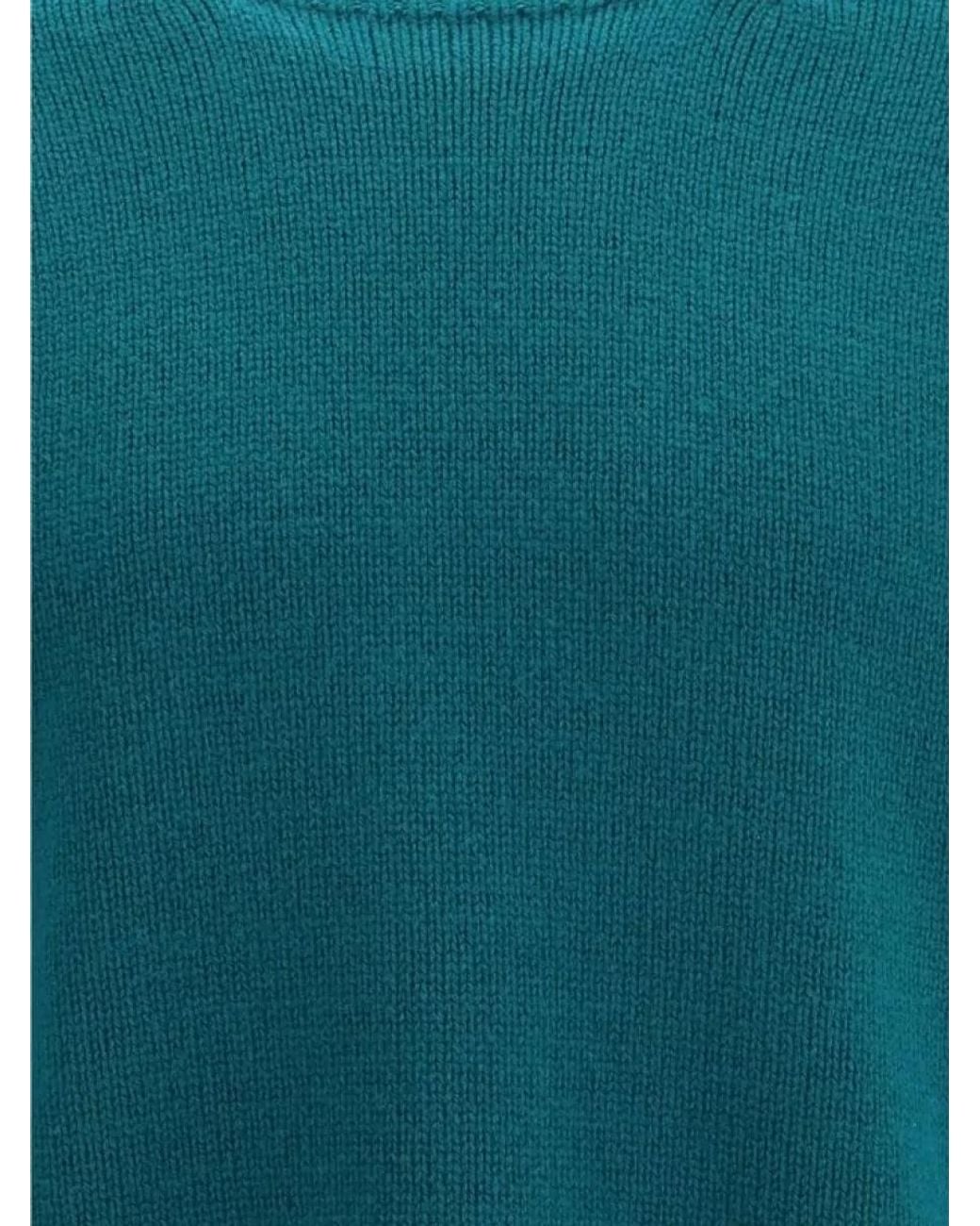Tom Ford Green Cashmere Merino Wool Ribbed Crew Neck Sweater for men