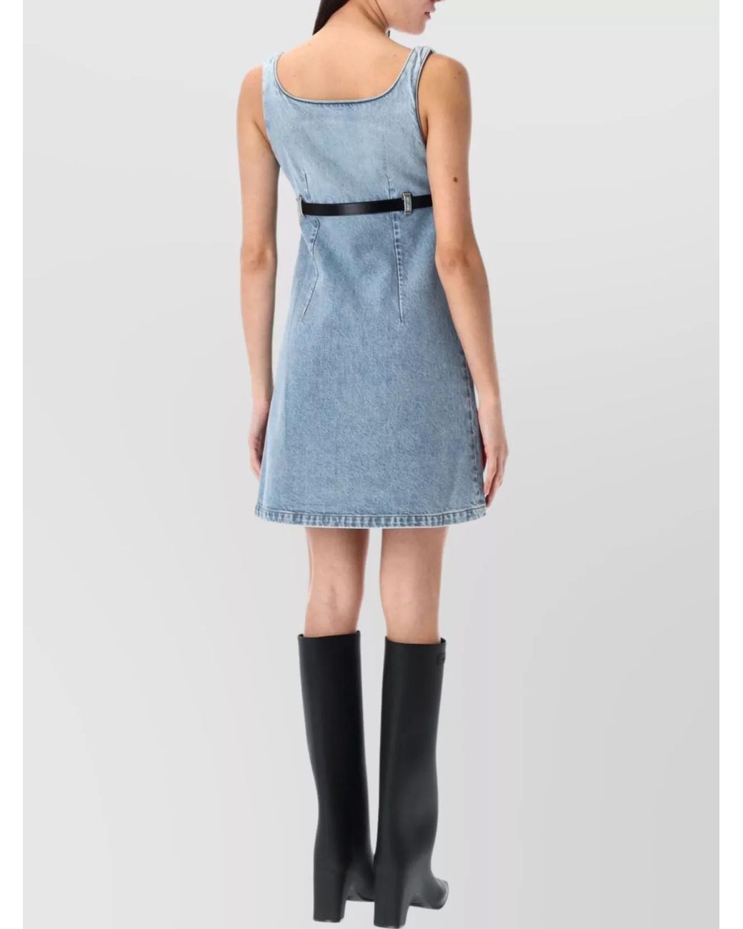 Coperni Blue Denim Belted Mini Dress