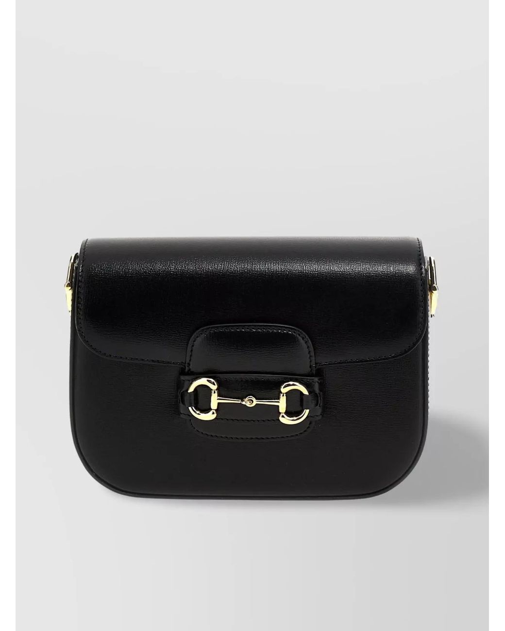 Gucci Black '1955 Horsebit Mini' Leather Crossbody Bag