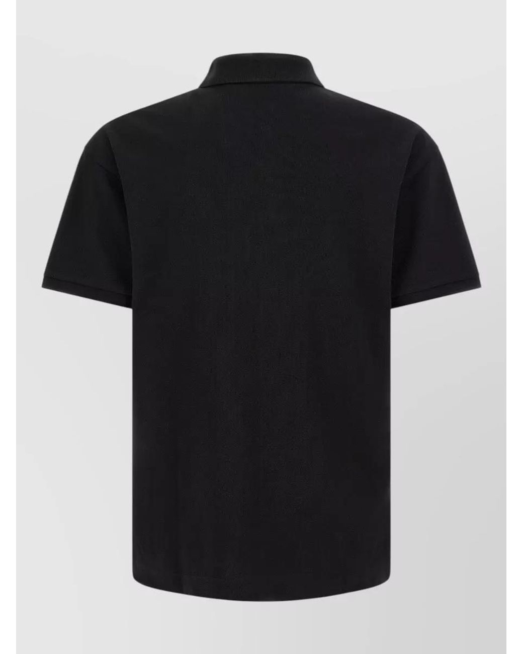Palm Angels Black Logo Patch Polo Shirt for men