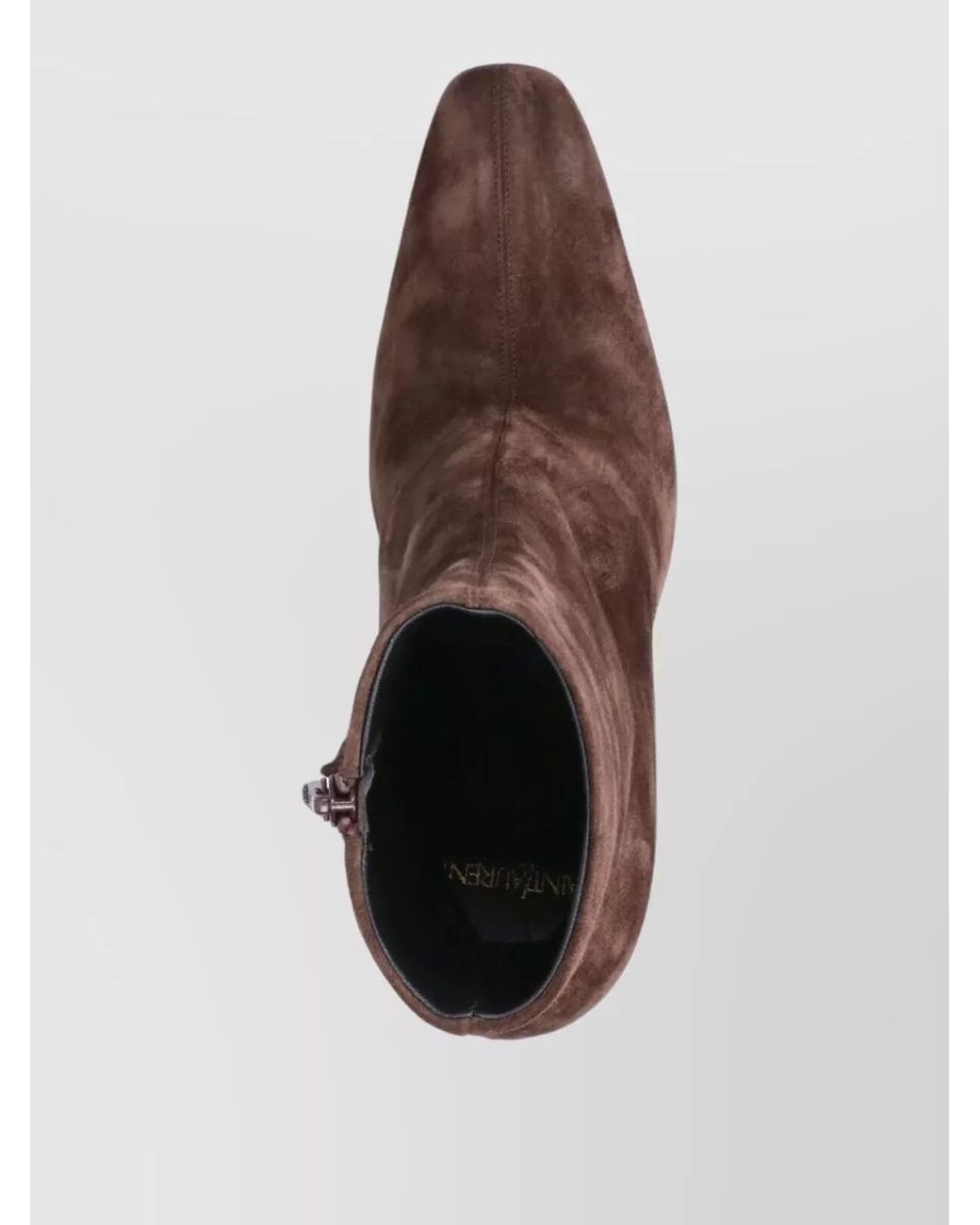 Saint Laurent Brown Suede Ankle Boots