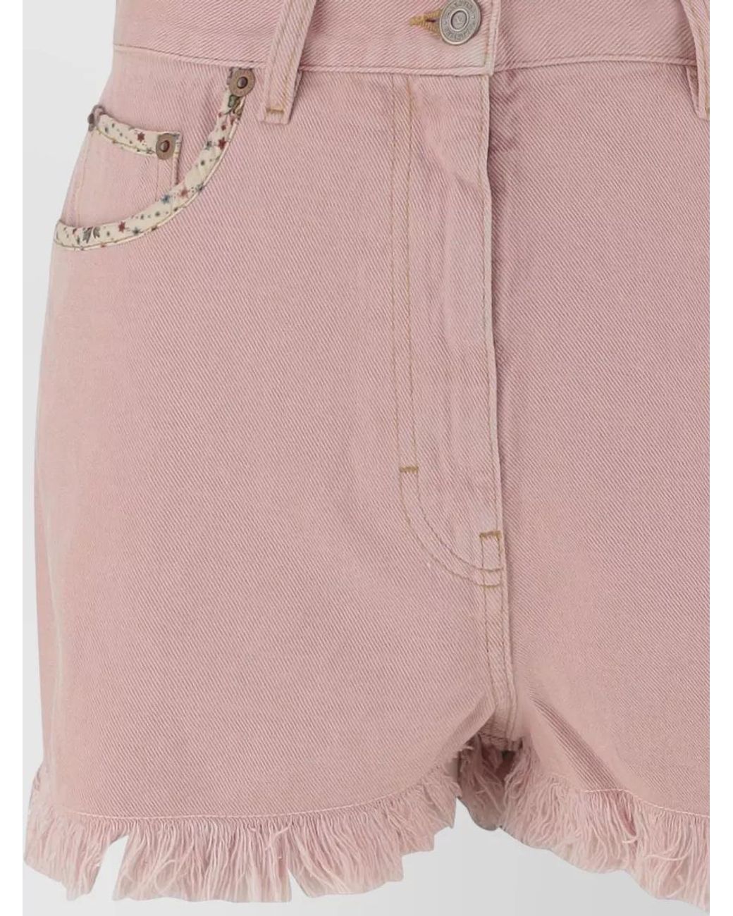 Valentino Garavani Pink Denim Mid-Rise Regular-Fit Short Shorts
