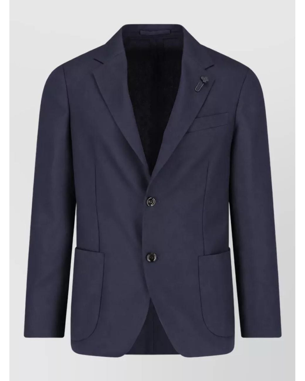 Lardini Blue Virgin Wool Single-Breasted Suit for men