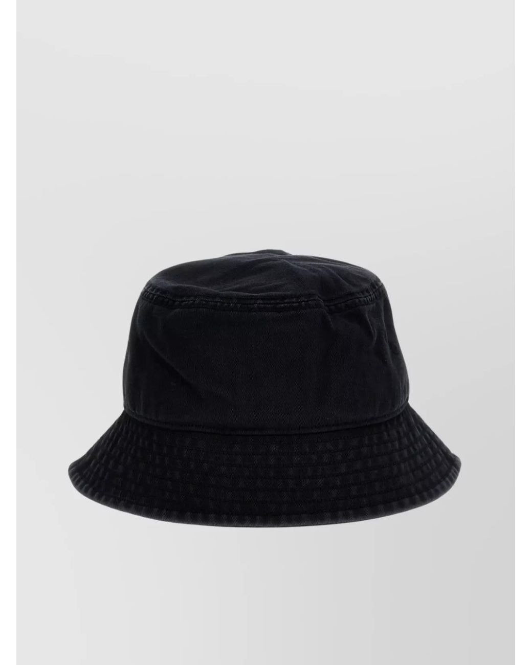 Y-3 Black Cotton Logo Bucket Hat for men