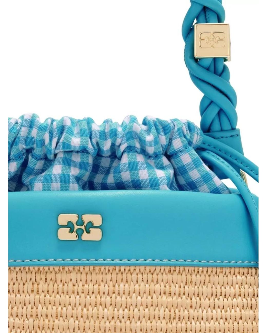 Ganni Blue Bou Bucket Bag