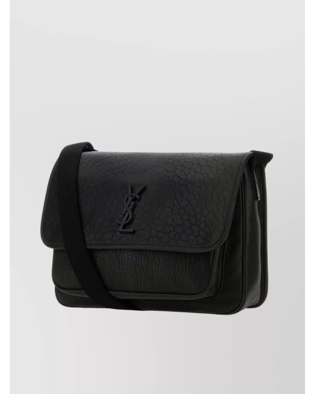 Saint Laurent Black Leather Niki Messenger Bag for men