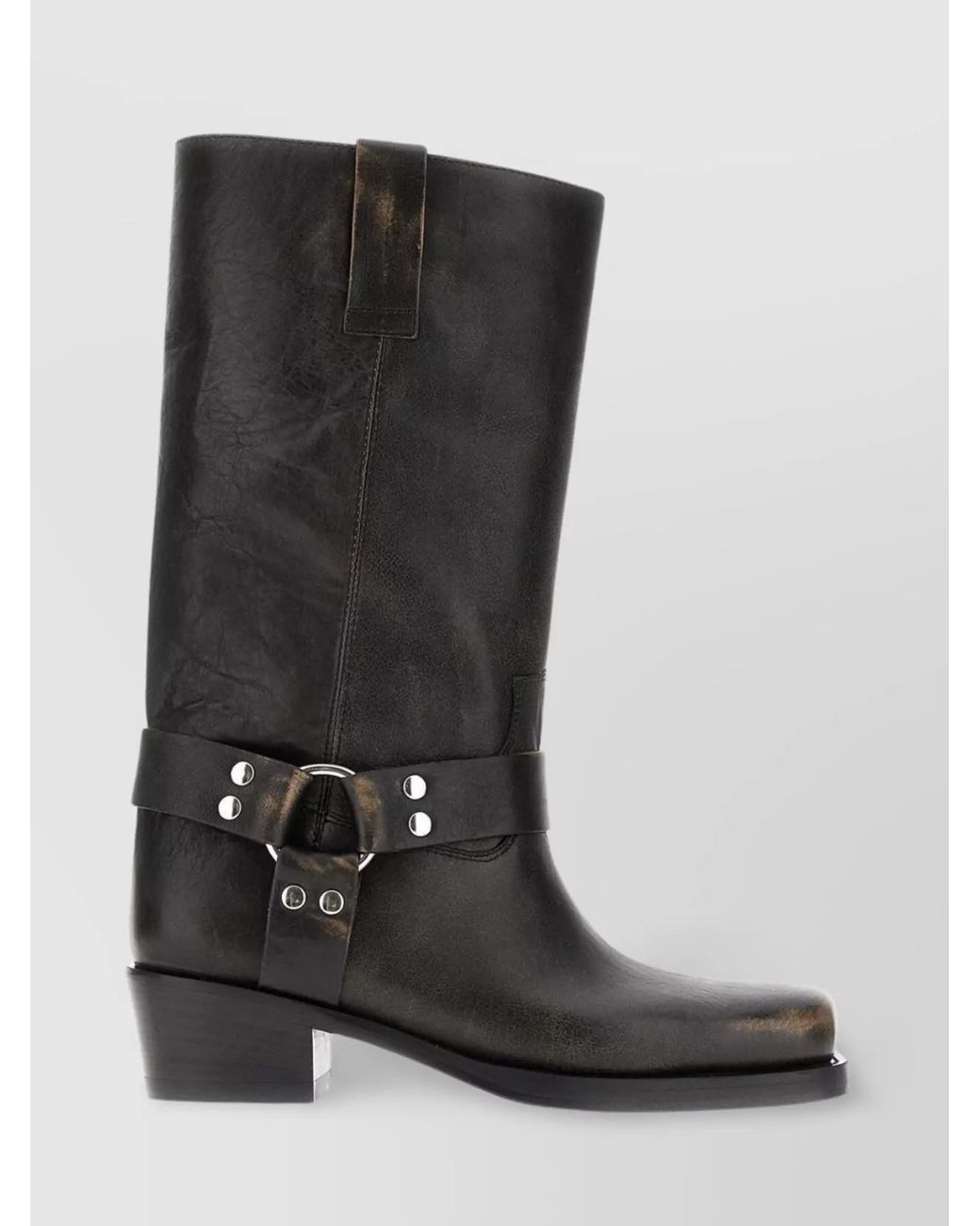 Paris Texas Black Leather Ankle Boots