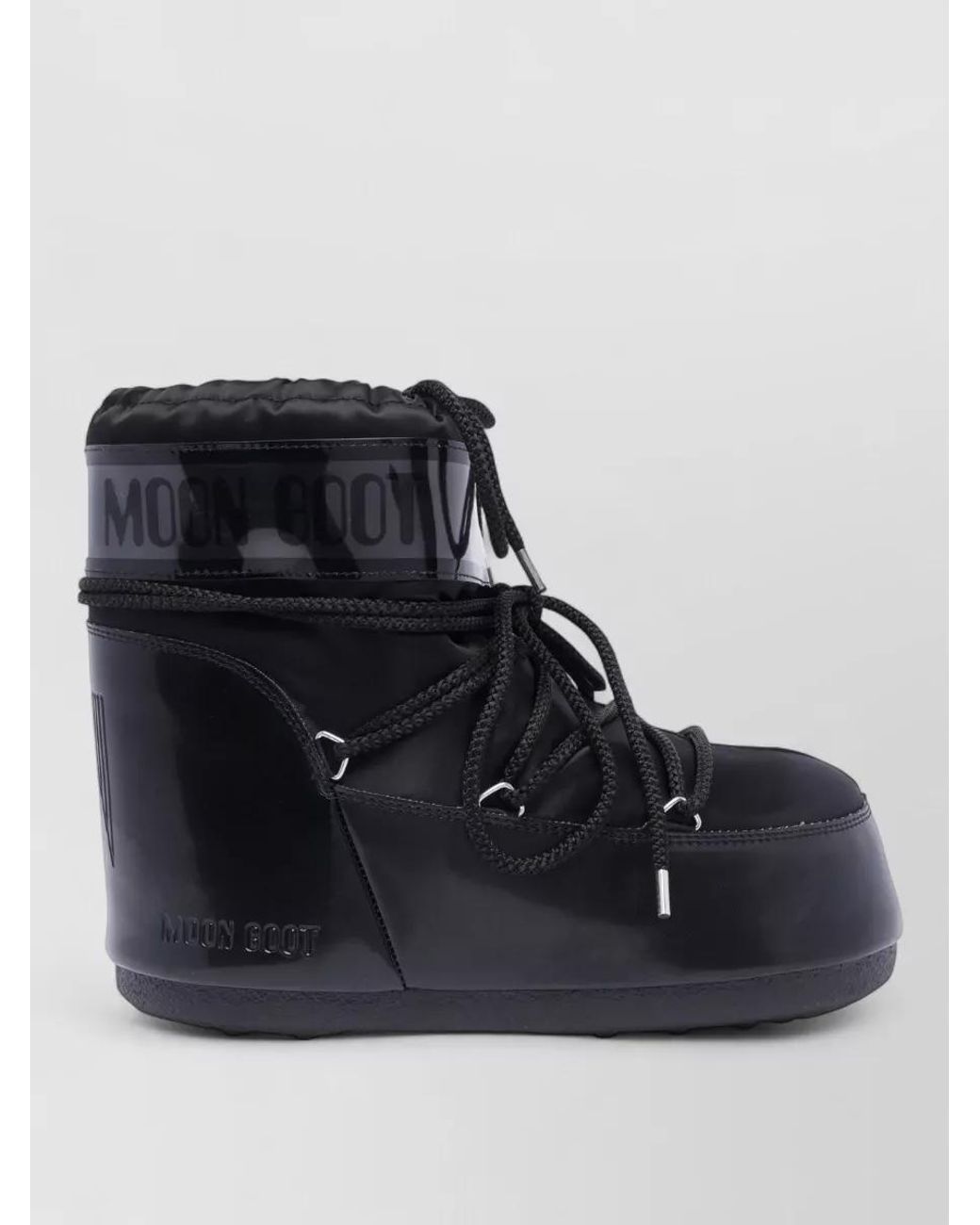 Moon Boot Black Satin Ankle Boots