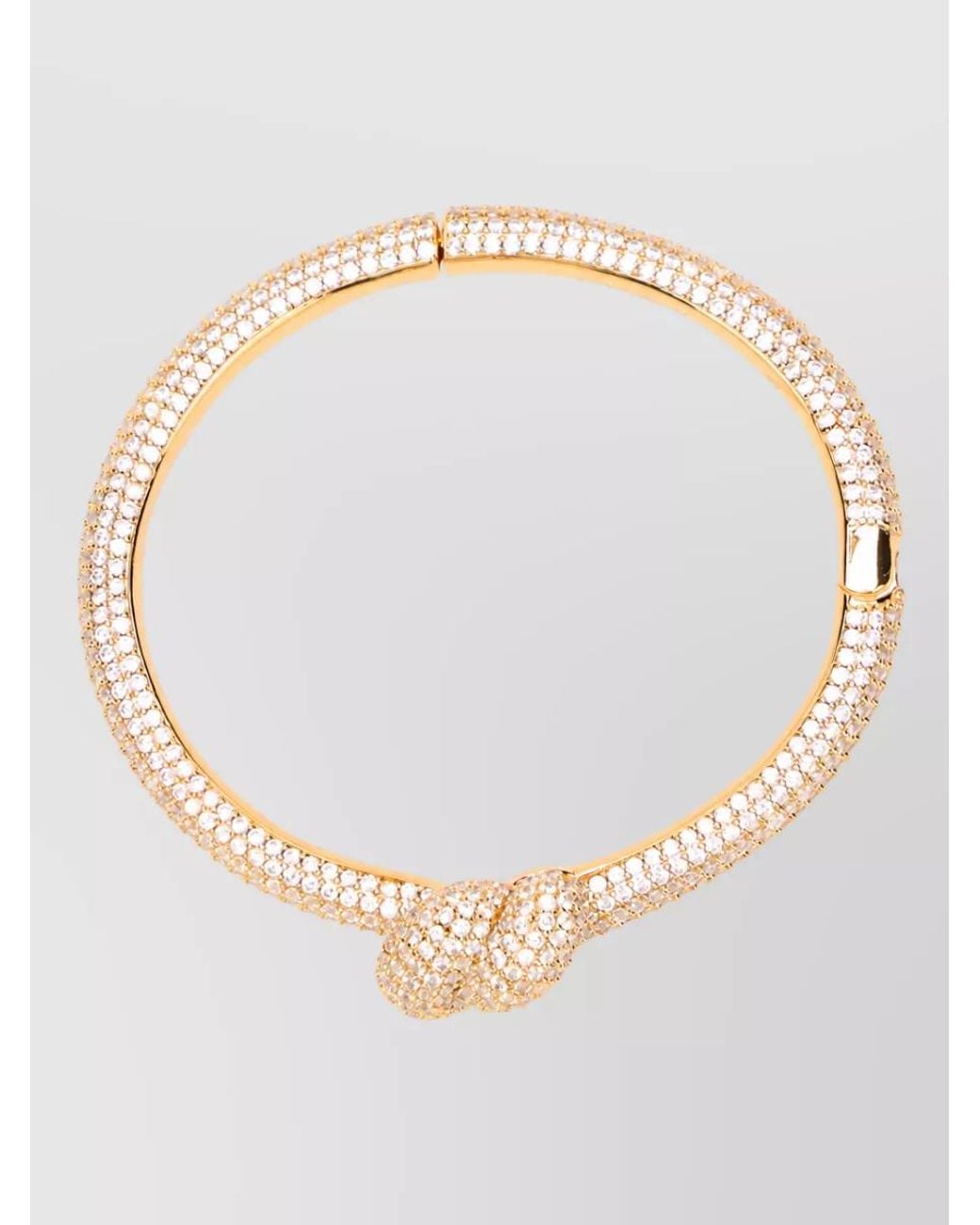 Self-Portrait Natural Crystal-Embellished Knot Bracelet