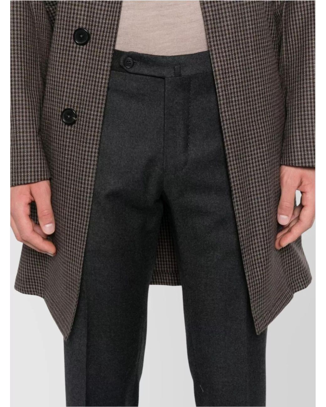 Incotex Blue Virgin Wool Tailored Trousers for men
