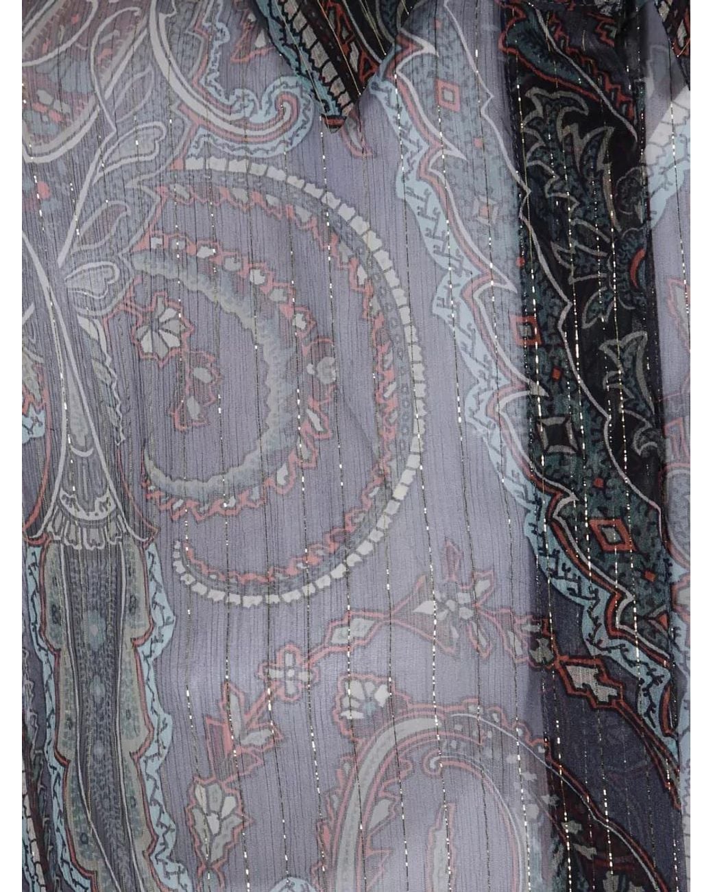 Etro Gray Silk Classic Shirt