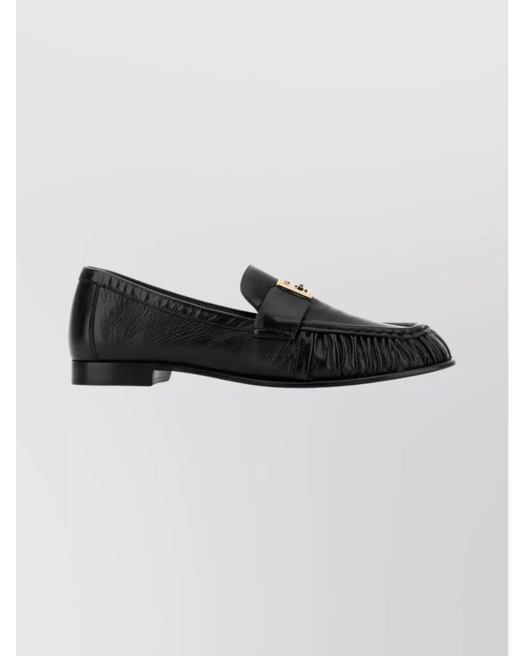 Fendi Black Leather Baguette Loafers