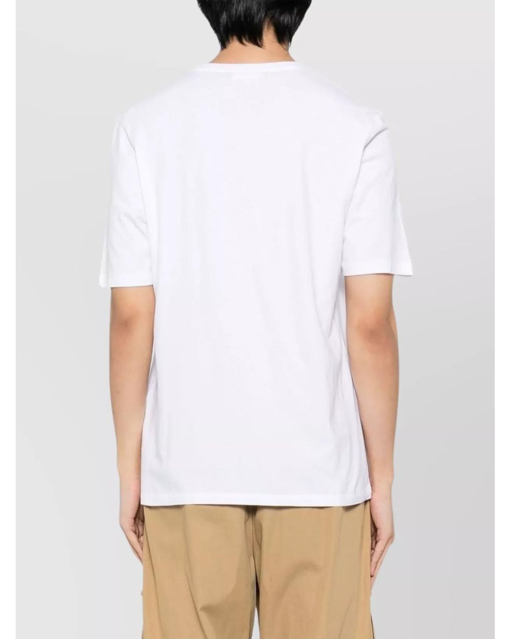 Maison Kitsuné White Organic Cotton Regular-Fit Fox Head T-Shirt for men
