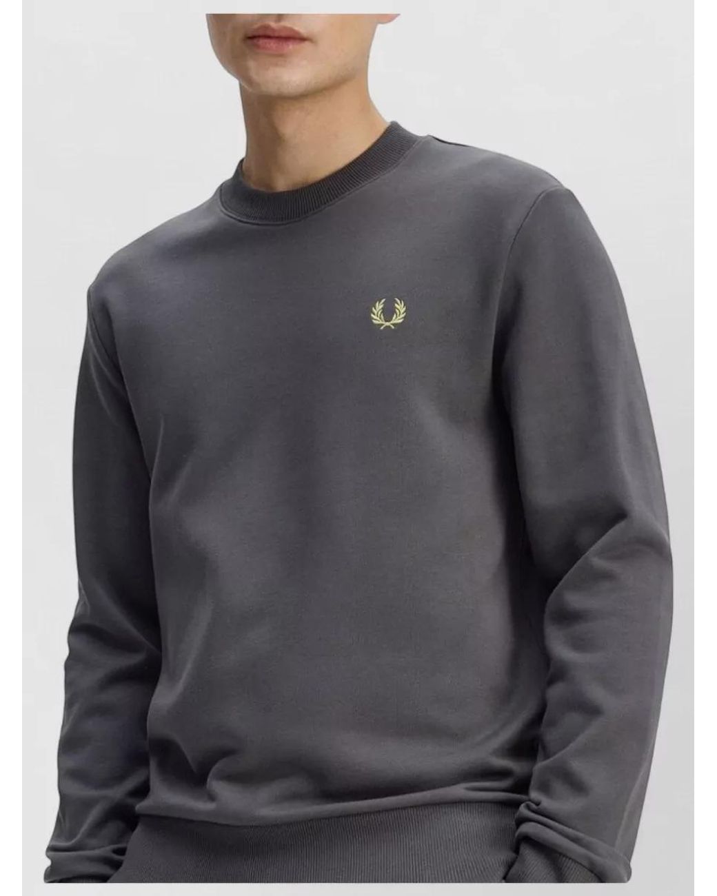 Fred Perry Gray Regular-Fit Logo T-Shirt for men