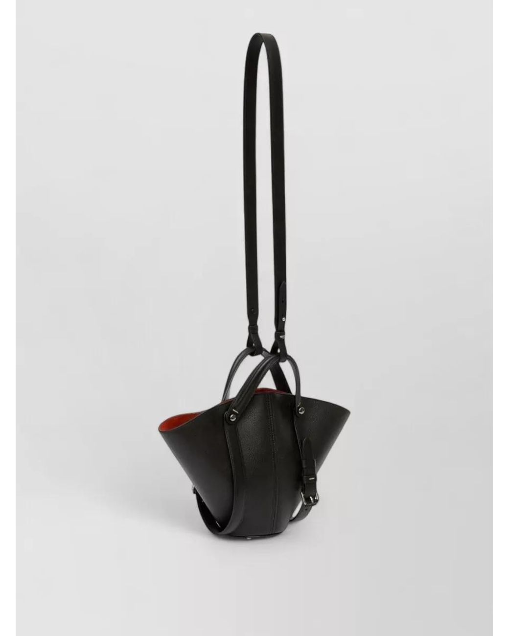 Maison Margiela Black Dress-Age Small Leather Bucket Bag