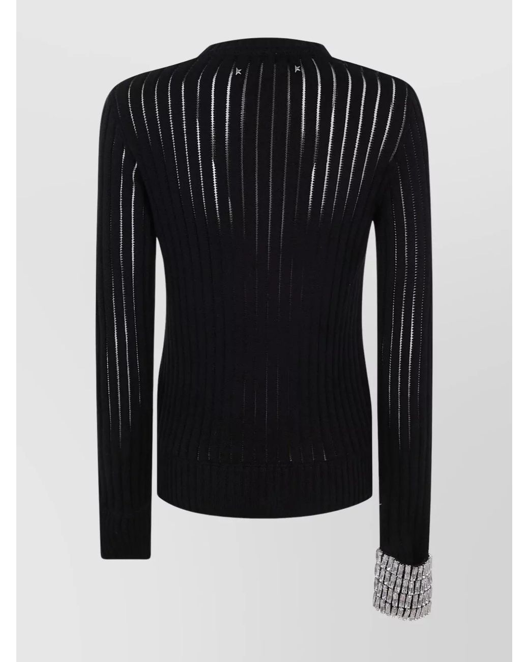 Golden Goose Deluxe Brand Black Cotton Crewneck Long-Sleeve Jumper