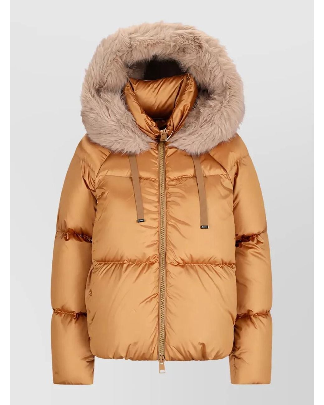 Herno Brown Hooded Puffer Jacket