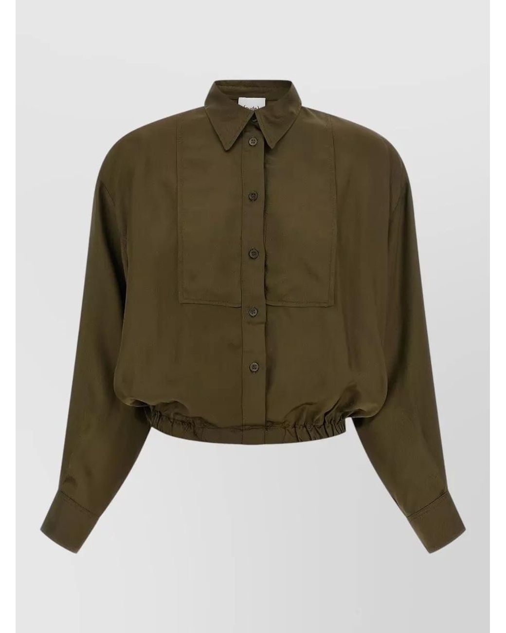 Nude Green Viscose Long-Sleeve Shirt