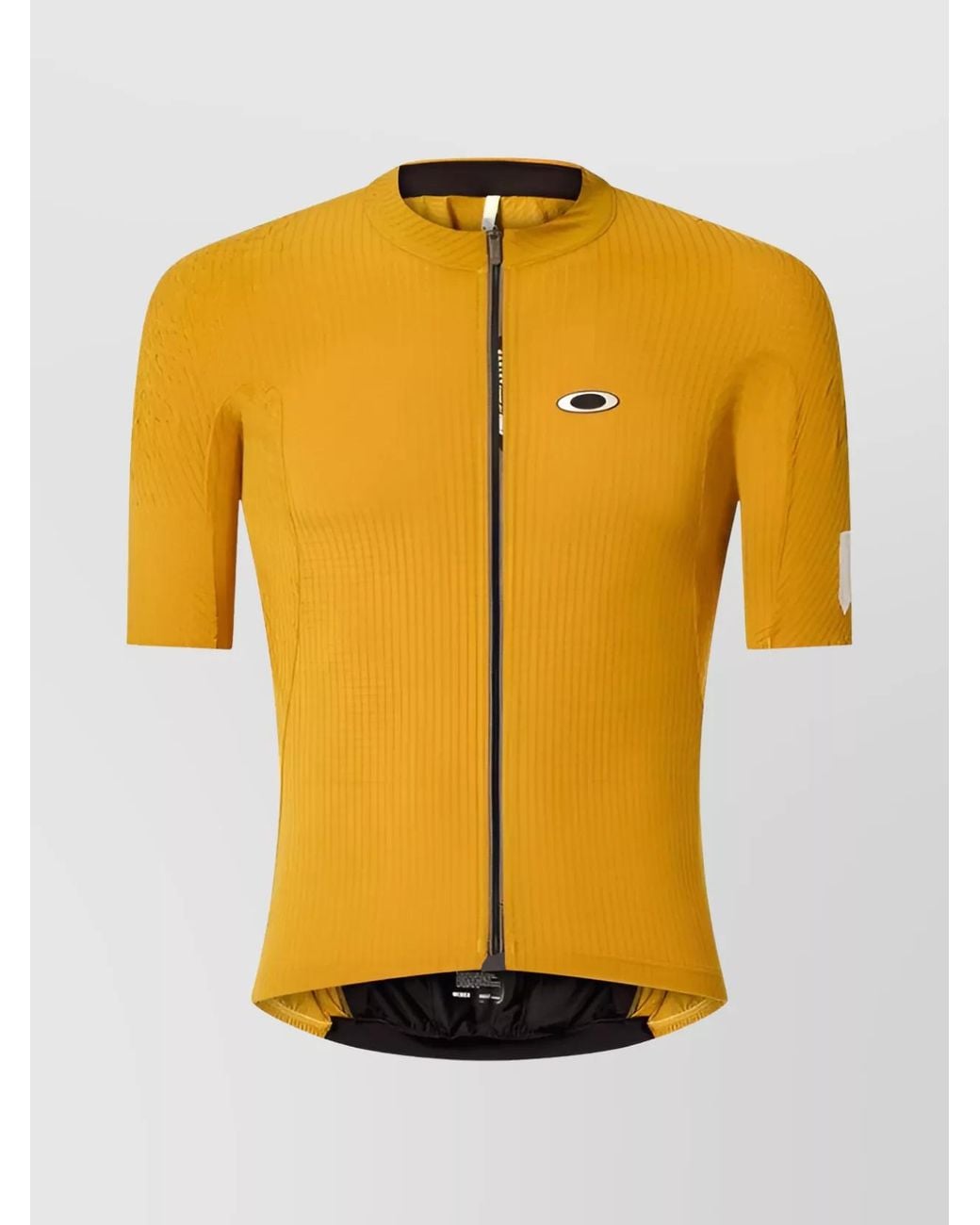 Oakley Yellow Textured Short-Sleeve Zip T-Shirt for men