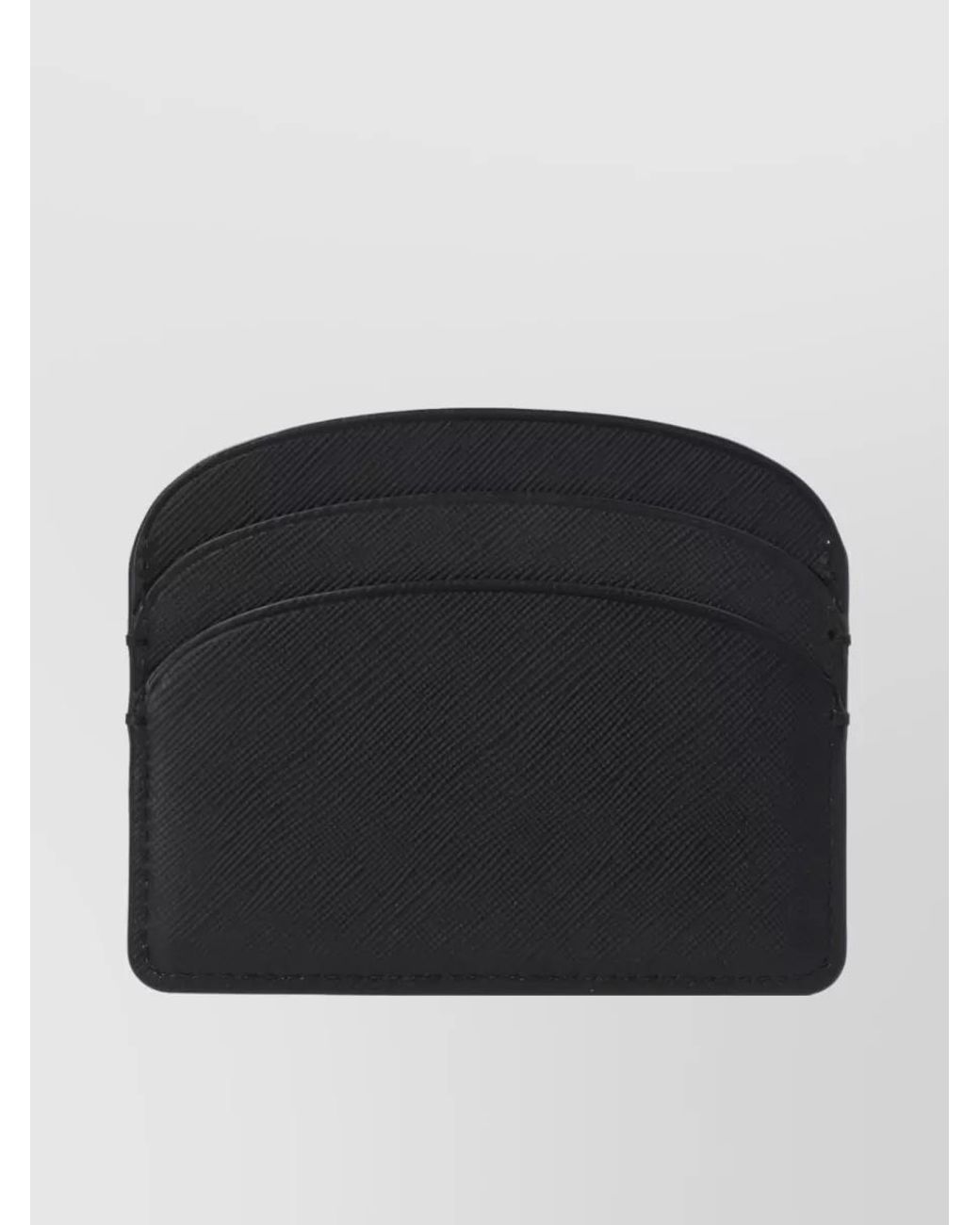 A.P.C. Black Leather Card Holder for men
