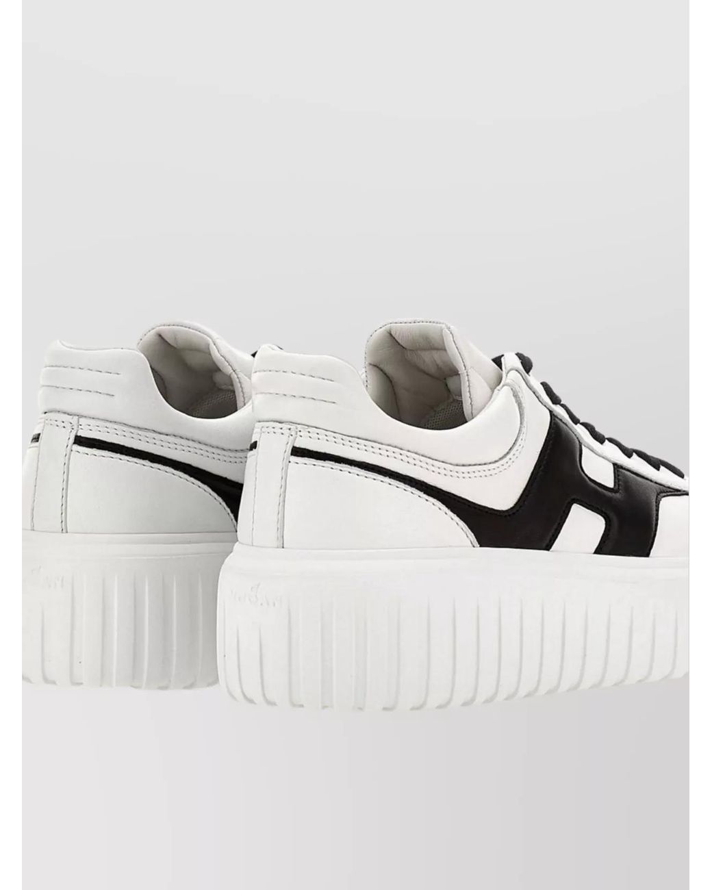 Hogan Black Leather Low-Top Sneakers