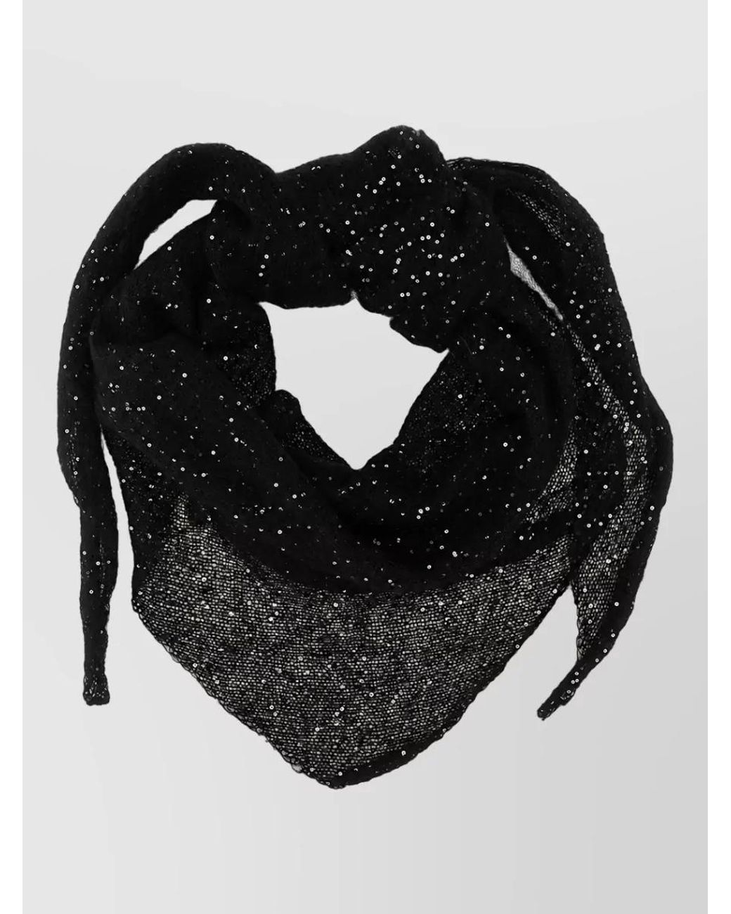 Nude Black Sequin Scarf