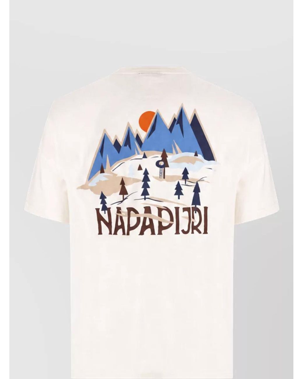 Napapijri Natural Cotton Mountain Graphic T-Shirt for men