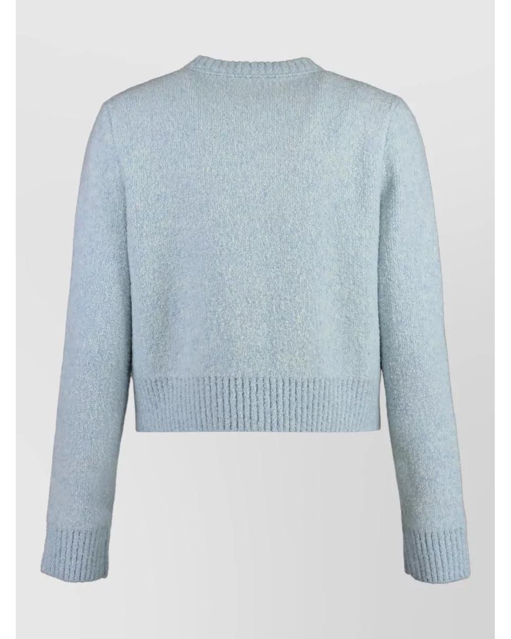 Bottega Veneta Blue Bouclé Wool Cardigan