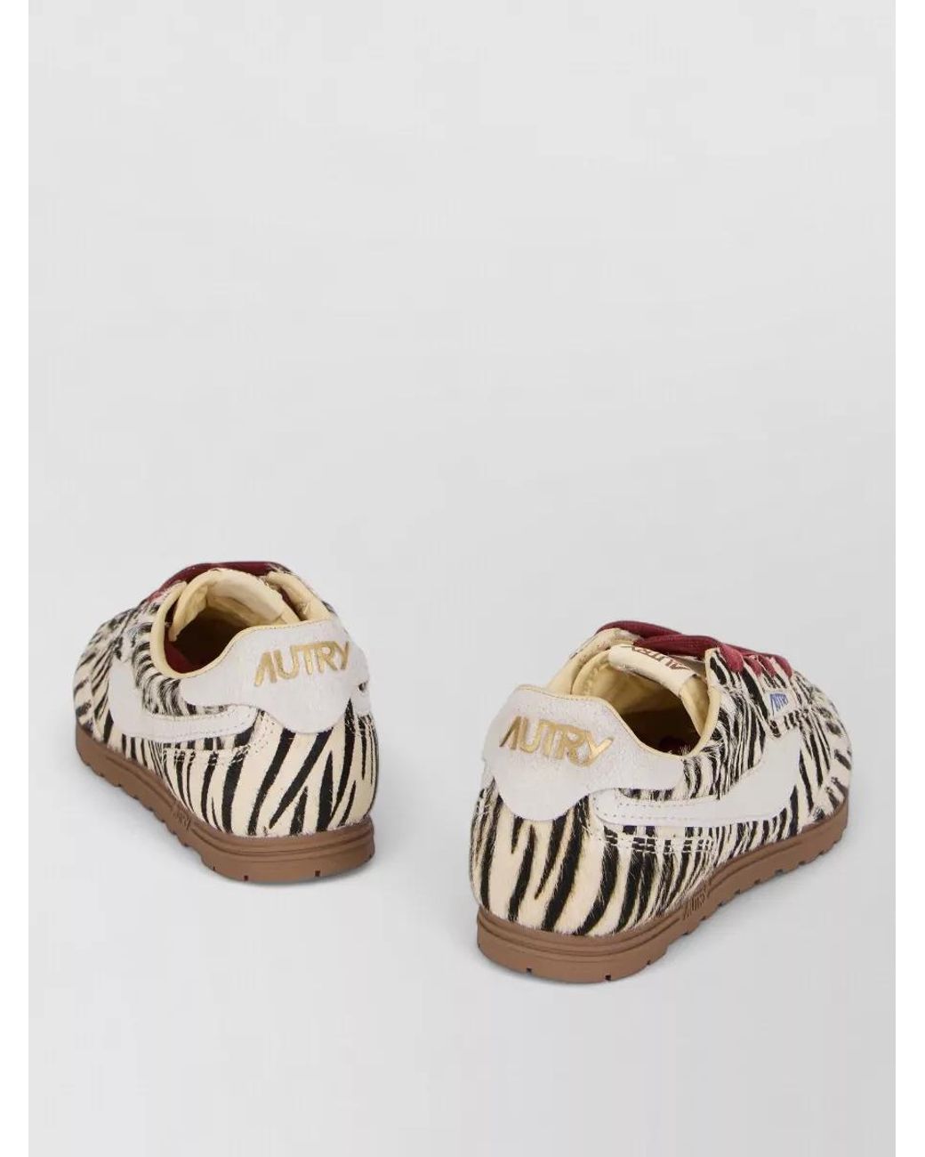 Autry Multicolor Leather Striped Lace-Up Sneakers