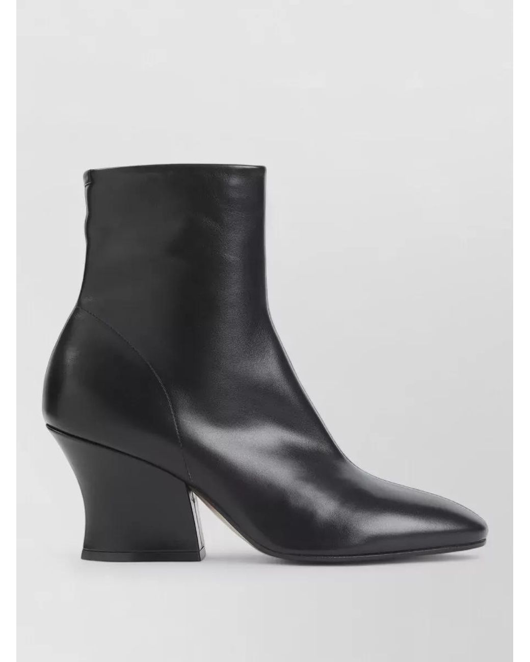 Jil Sander Black Leather Ankle Boots
