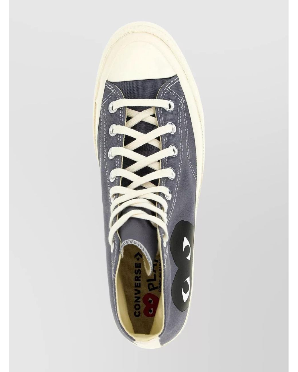 COMME DES GARÇONS PLAY White Canvas High-Top Sneakers for men