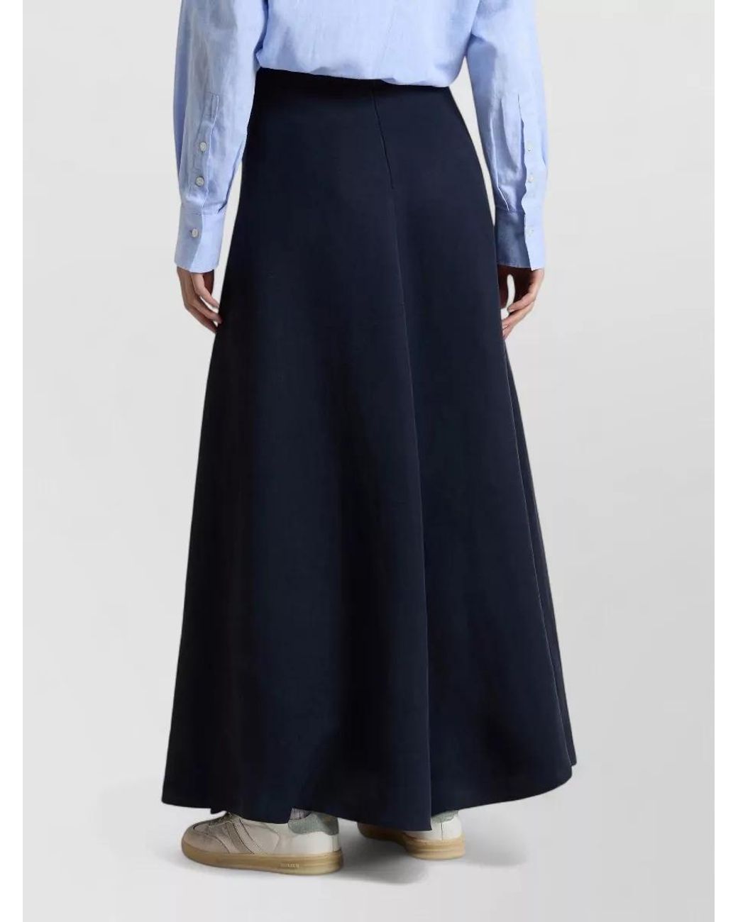 Woolrich Blue High-Waist Maxi A-Line Skirt
