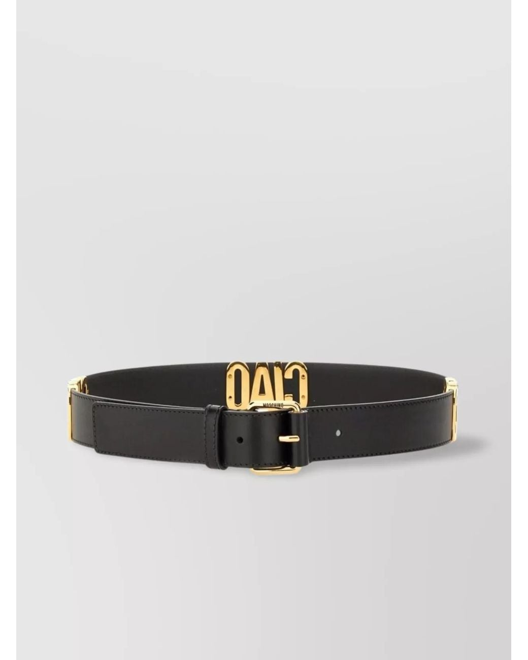 Moschino Multicolor Leather Logo Belt