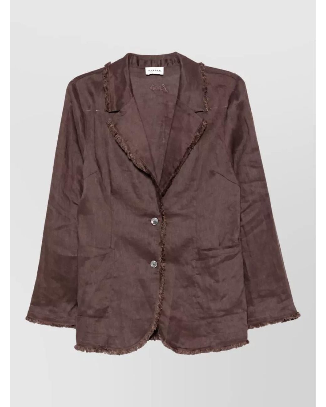 P.A.R.O.S.H. Brown Linen Coat
