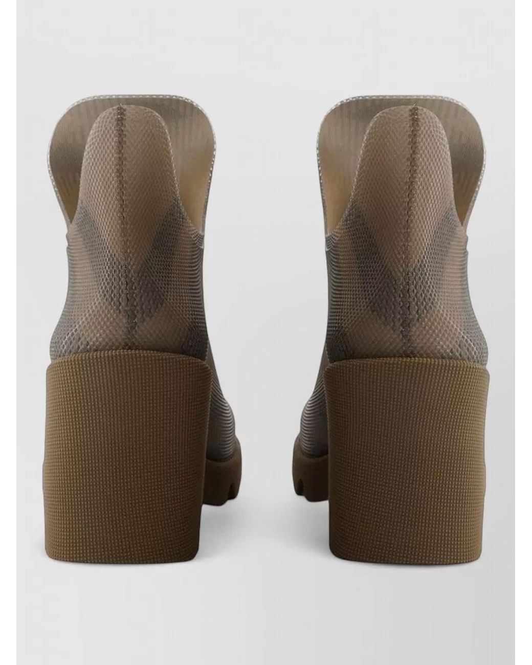 Burberry Brown Check Ankle Boots