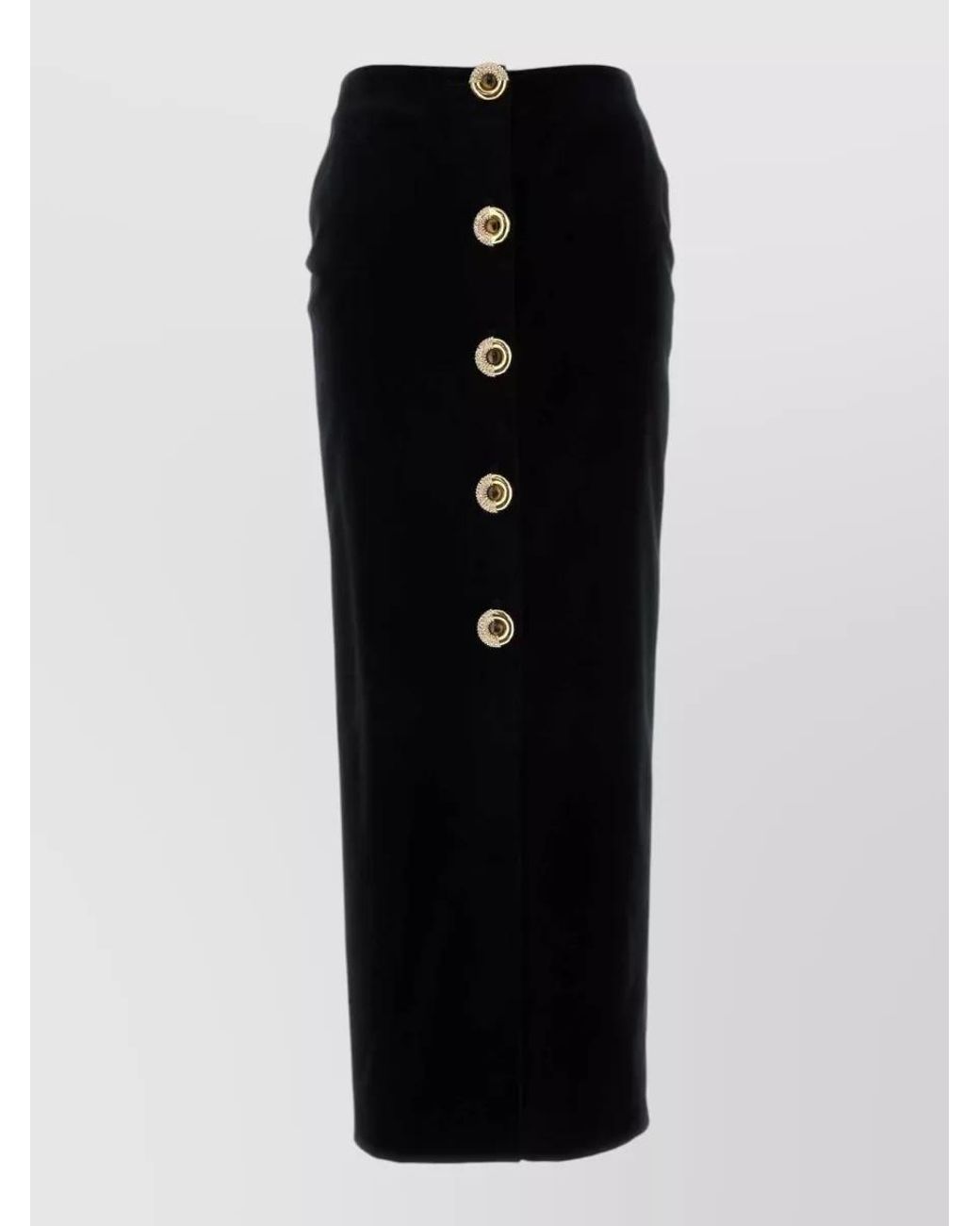 Blazé Milano Black Velvet Pencil Skirt