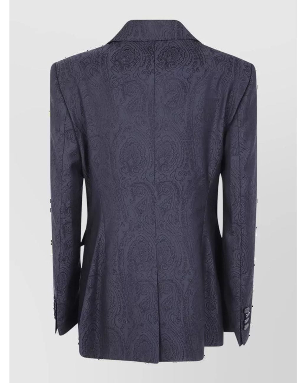 Etro Blue Wool Blazer