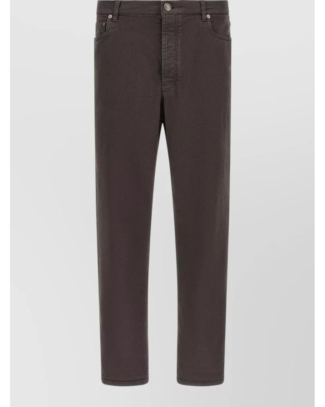 Brunello Cucinelli Gray Denim Straight-Leg Jeans for men